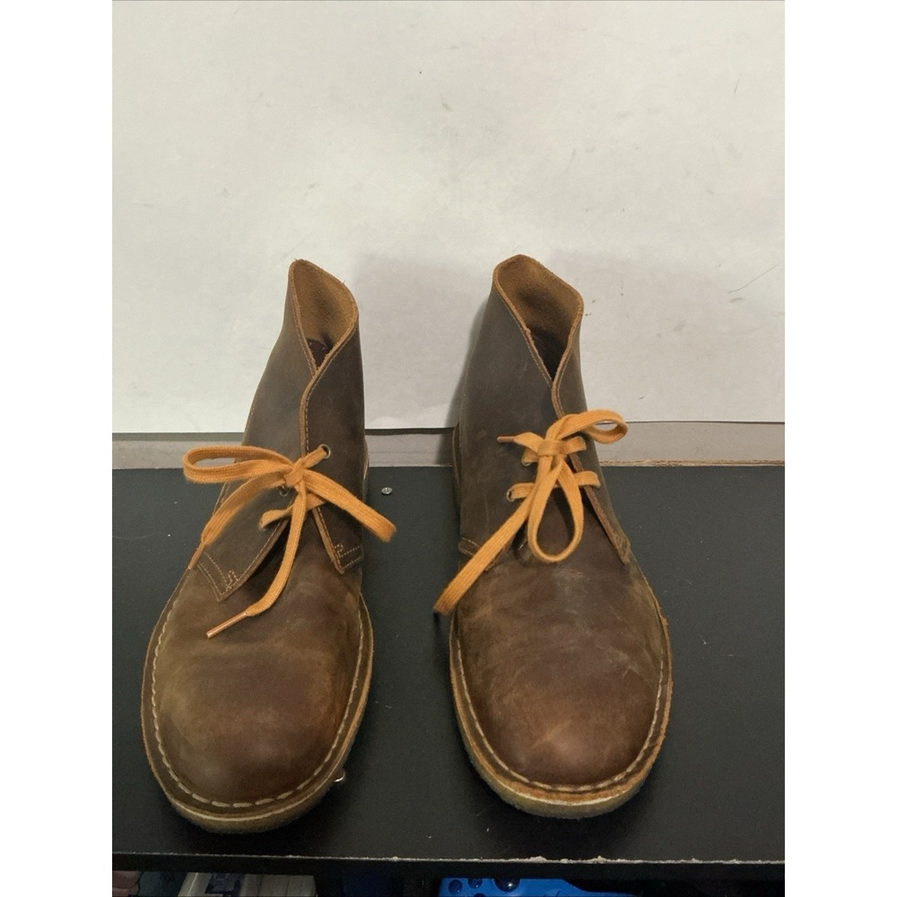 Clarks Originals Desert Boots Distressed Brown Leather Crepe Sole Men's 11 M US